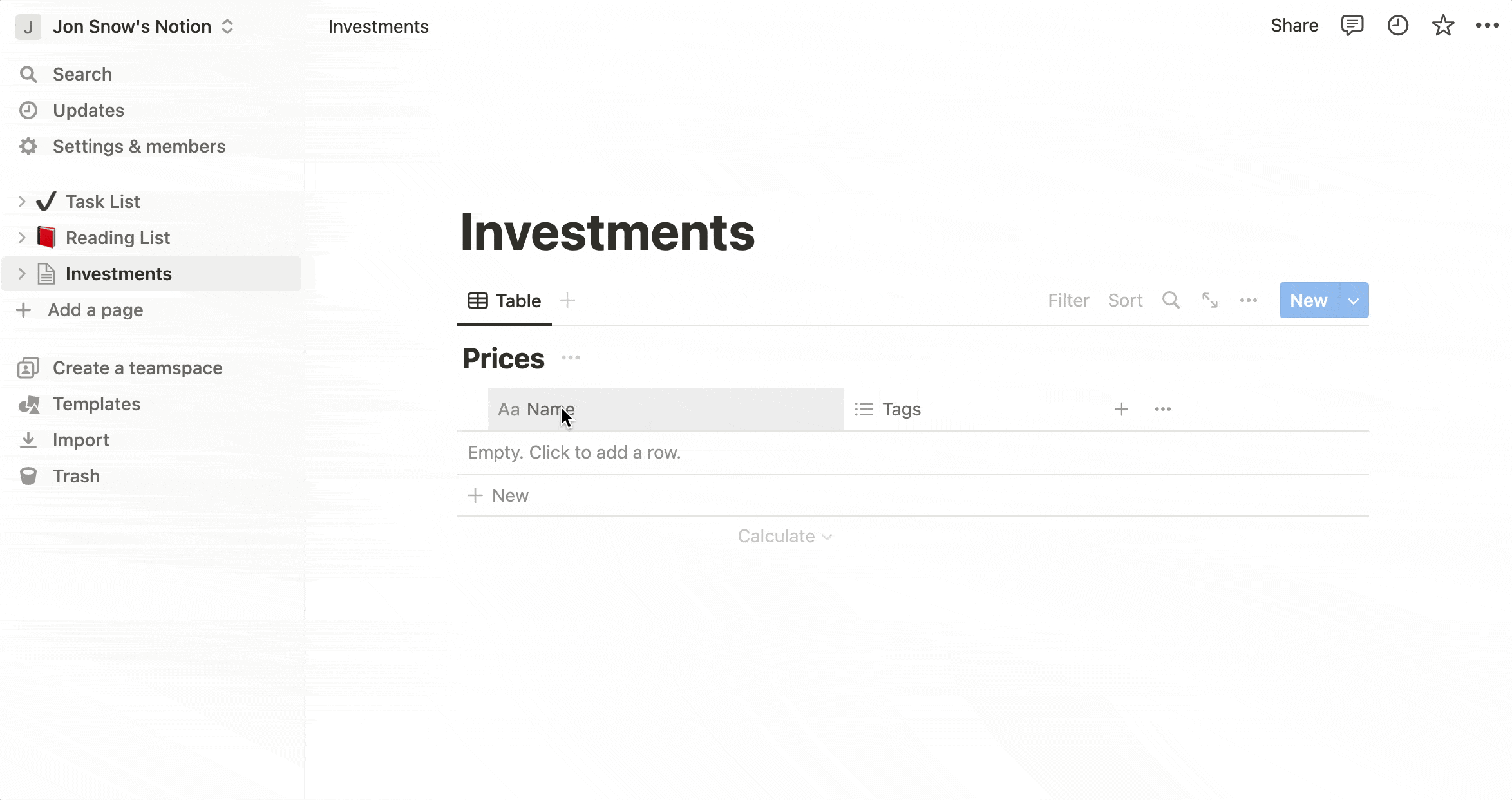 animation of renaming title to symbol and adding a price number property.